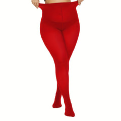 Women's Plus Size High Waisted Nylon Pantyhose