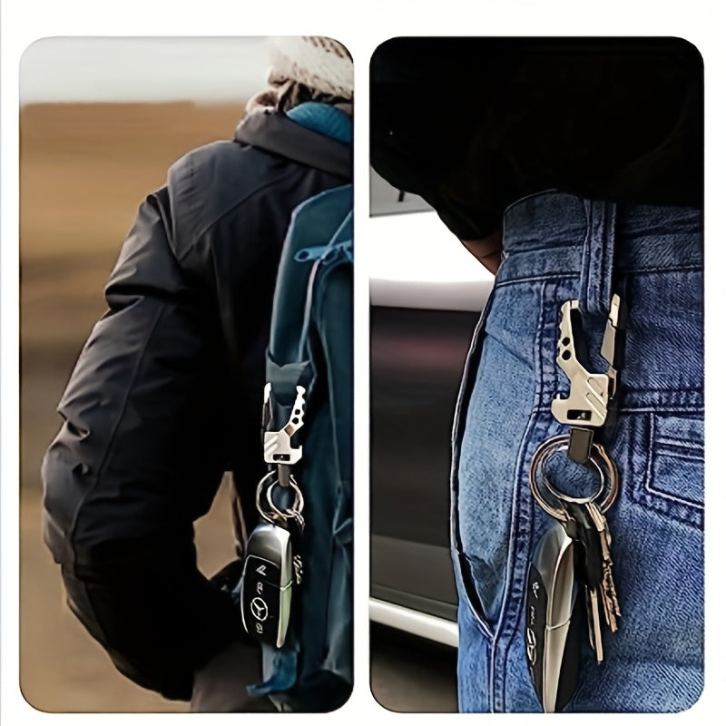 Metal Key Ring Bottle Opener Carabiner Keychain Clip