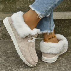 Women's Faux Fur Snow Boots Warm & Non-slip