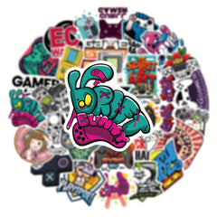 50pcs Retro Game Doodle Stickers Waterproof DIY Creative Decorative Stickers