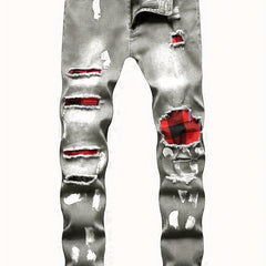 Men's Ripped Jeans Casual Street Style Distressed Denim Pants