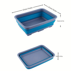 Foldable Rectangle Basin Portable Water Basin Household Bathroom Kitchen