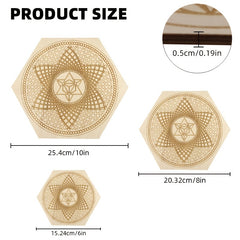 Wooden Crystal Grid Board 6-10 Inch - Metaphysical Pendulum Board