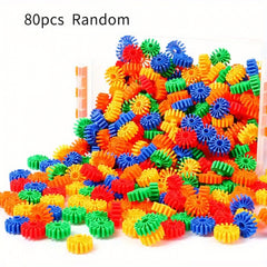 Interlocking Toys Gear Assembly Building Blocks Set