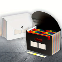 Accordion File Folder with Blank Labels, File Organizer