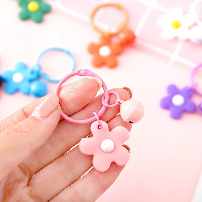 Flower Bell Keychain Bag Charm with Ornament Keyring