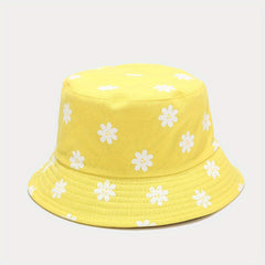Flower Bucket Hat Double Sided Cap Tactical Hat Washed Hat