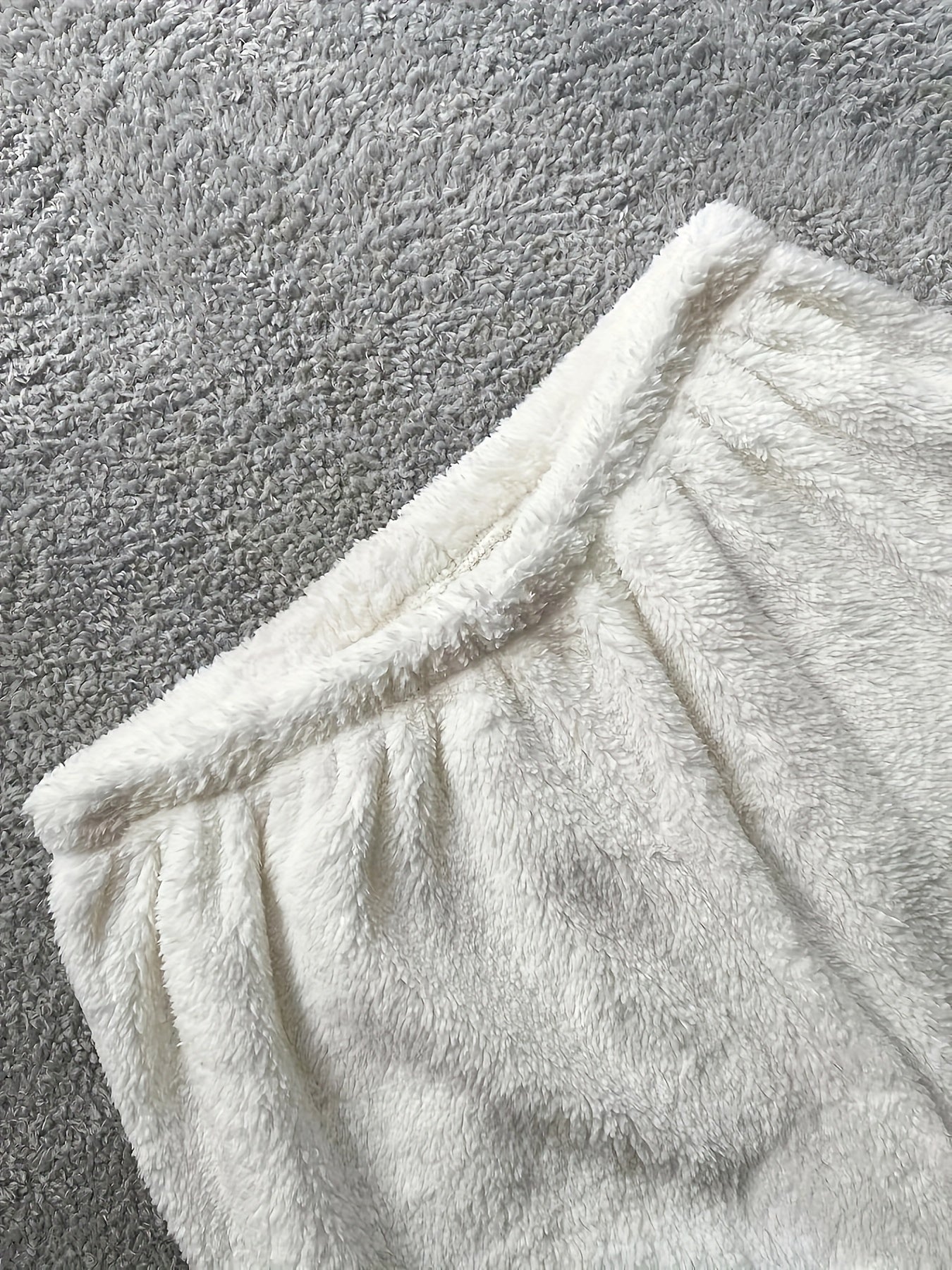 Solid Plush Warm Winter Pants