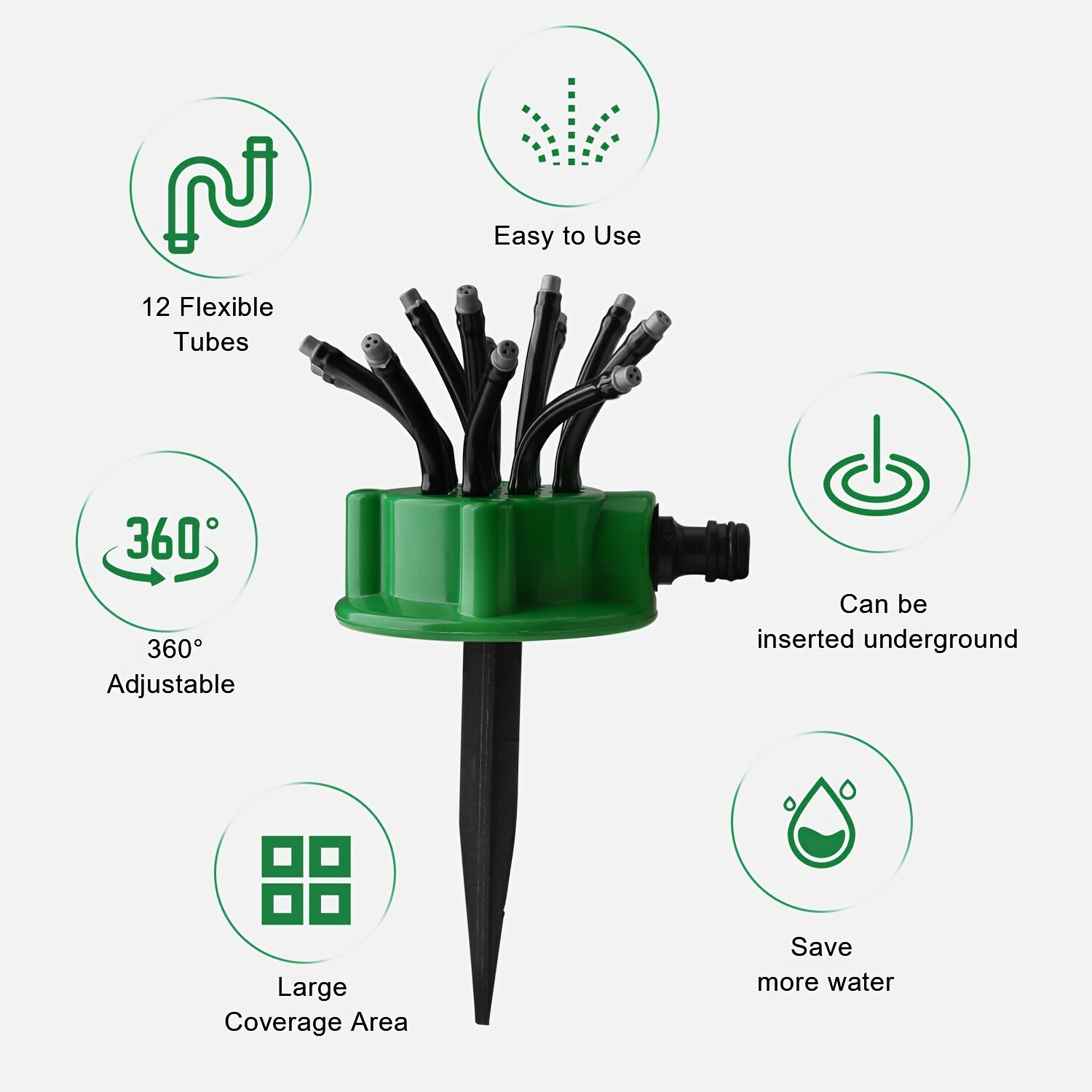 360 Automatic Sprinkler System for Your Garden