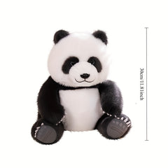 11.81in Classic and Panda Plush Toy, Soft Polyester Stuffed Animal