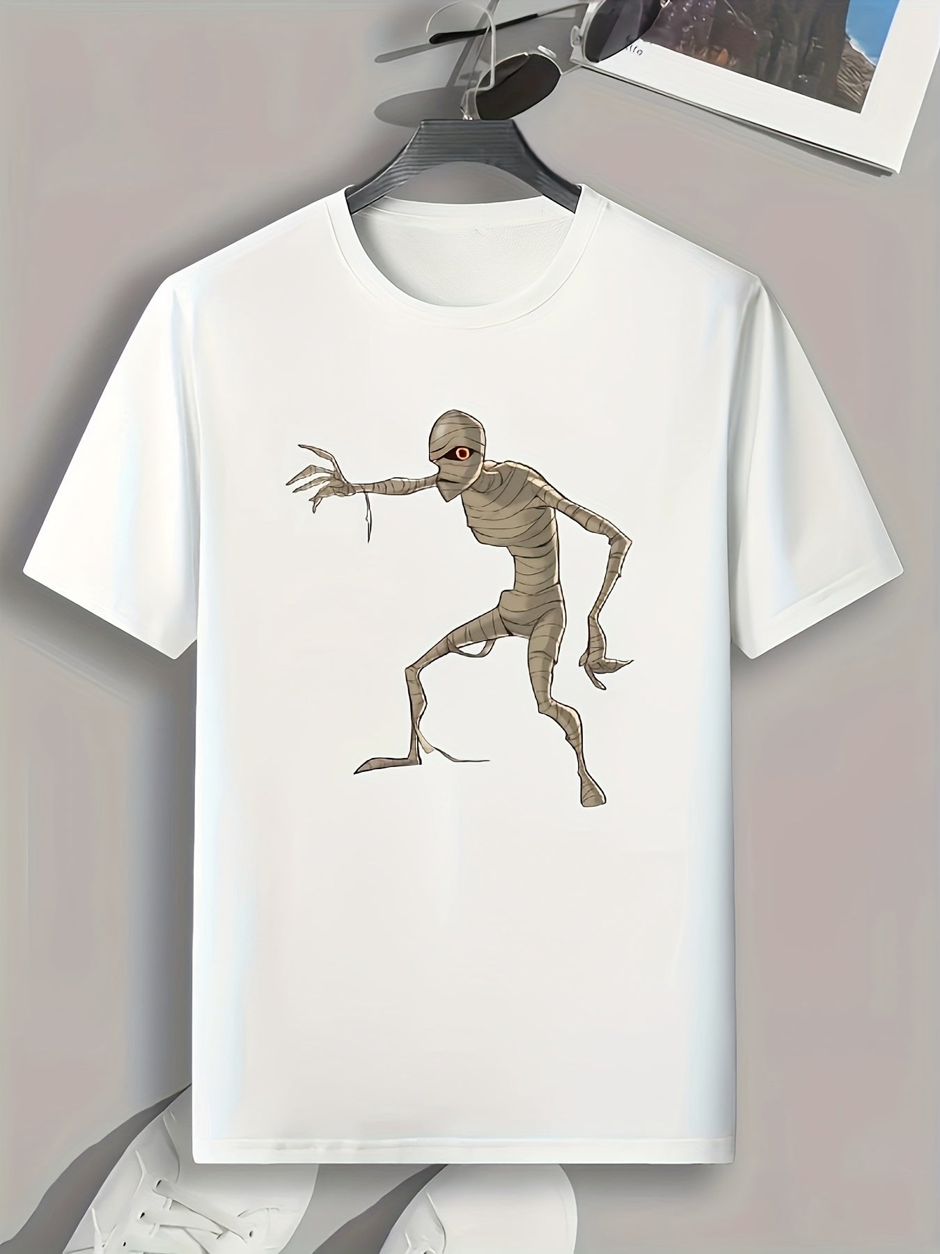 Mummy Print Men's Graphic T shirt Casual Comfy Tees For Summer