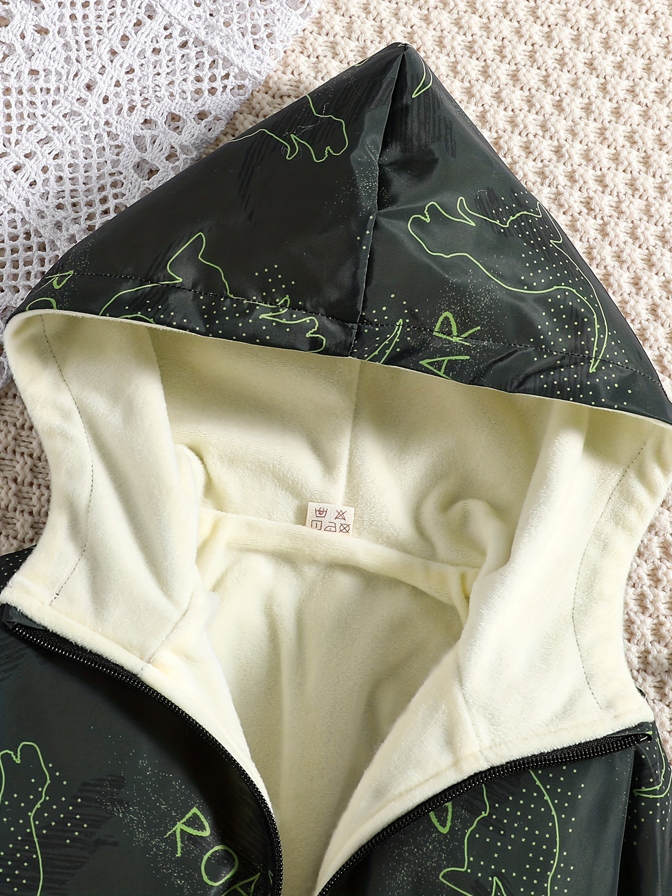 Boys Camo Fleece Zip Hoodie Coat for Autumn