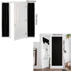 Solid French Blackout Door Curtain 66x173cm