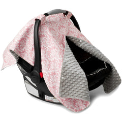 Peekaboo Car Seat Cover Damask Champagne Seat Canopy Nursing Cover