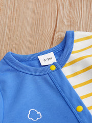 Cartoon Print Baby Romper Long Sleeve Bodysuit