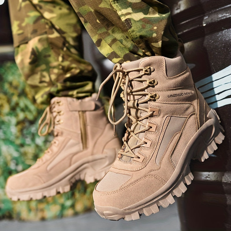Men's Zipper Tactical Boots for Outdoor Adventure