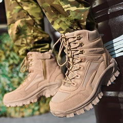 Men's Zipper Tactical Boots for Outdoor Adventure