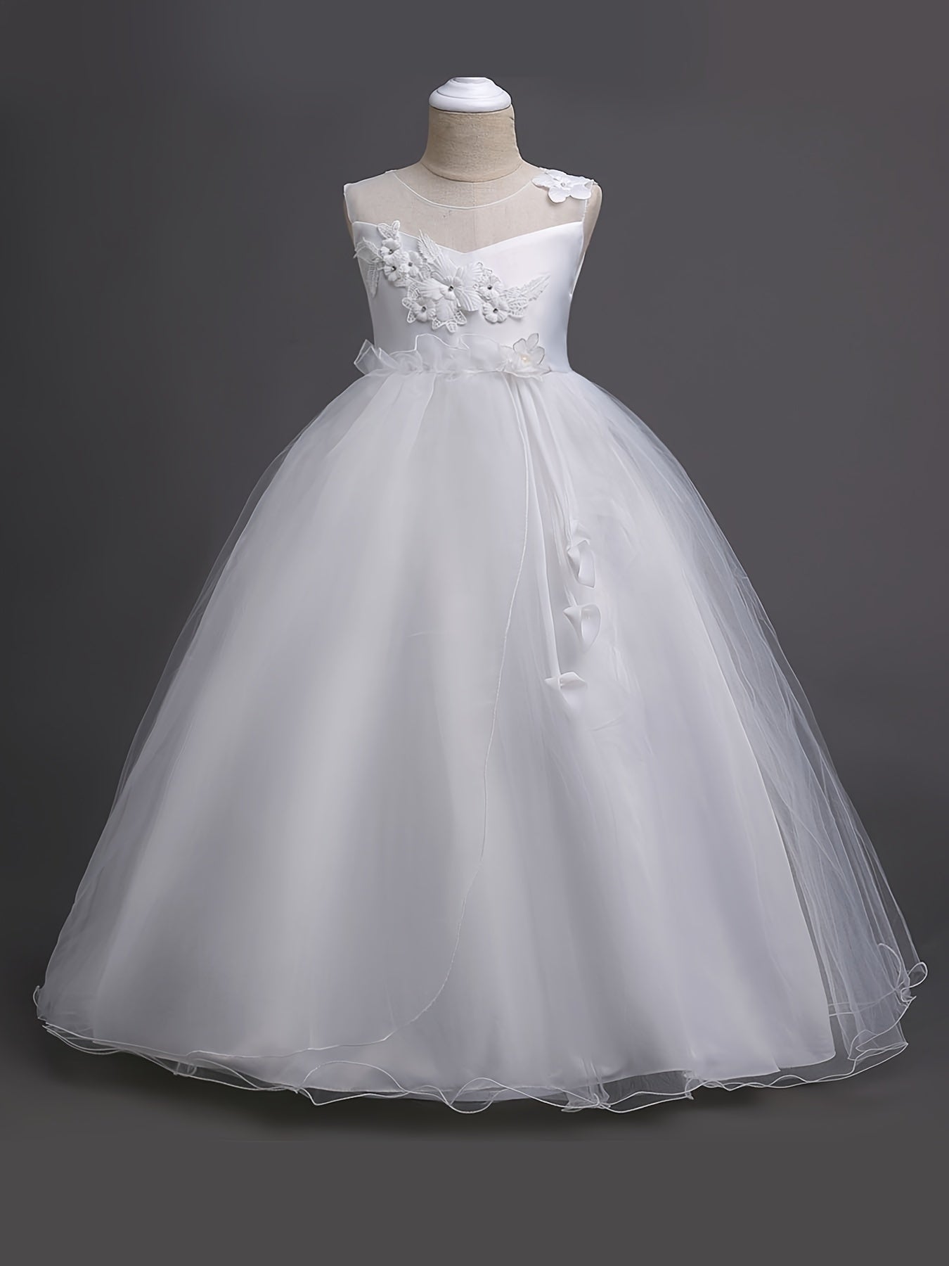 Girls Sleeveless Princess Dress Tulle Tutu Dress