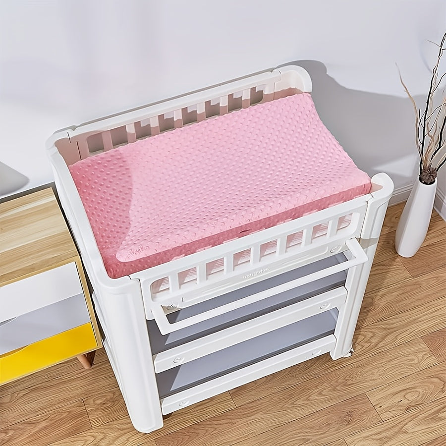 Plush Diaper Changing Pad Cover Soft Polyester Non Slip for Cribs & Play Mats