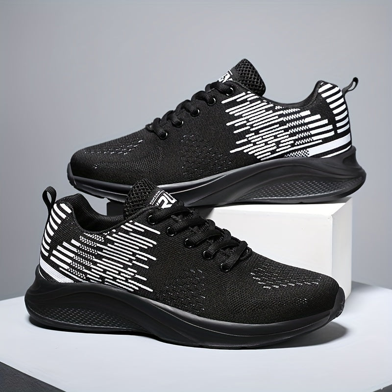 Men's Breathable Running Shoes Comfy Non Slip Lace Up Sneakers