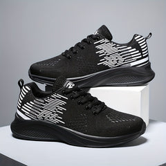 Men's Breathable Running Shoes Comfy Non Slip Lace Up Sneakers