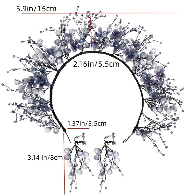 Bride Crystal Hair Band Headwear Wedding Dress Accessories