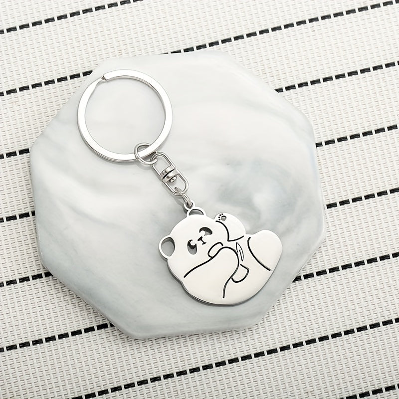 Cartoon Panda Keychain Bag Ornaments Gift Car Key Ring Charms