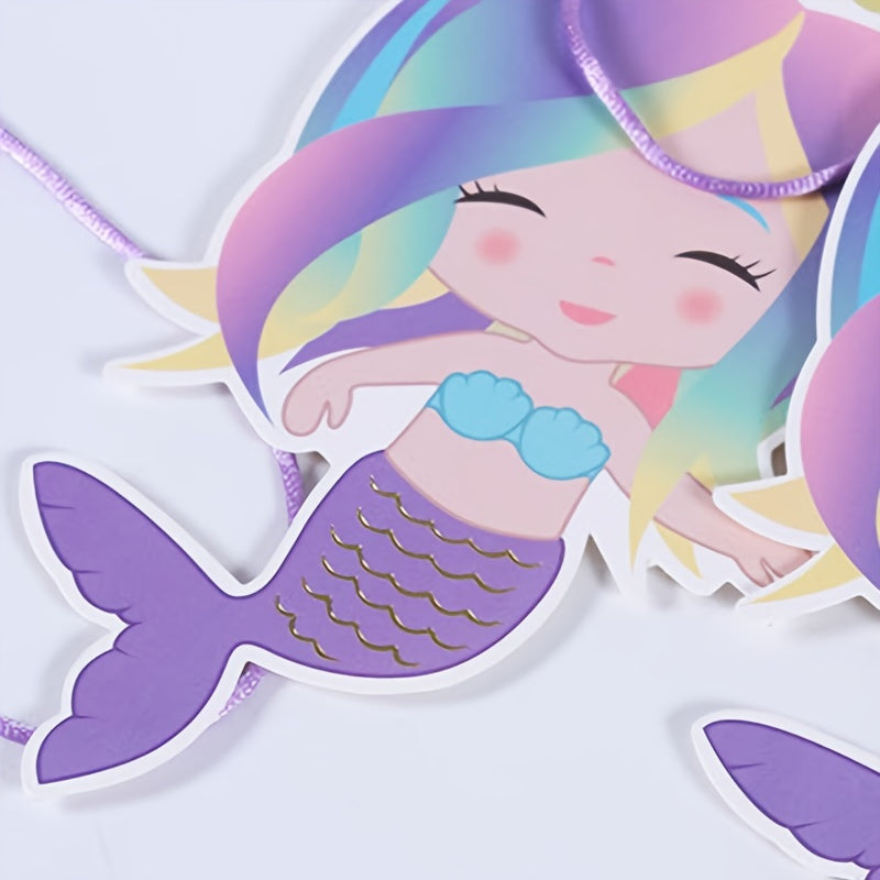 Mermaid Party Banners for Girls' Birthday and Baby Showers