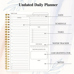 BUBU Daily Planner Undated To Do List Notebook Hourly Planner Schedule