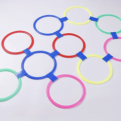 10pcs Fitness Ring Set with Sandbag Storage Bag - Speed & Agility Training