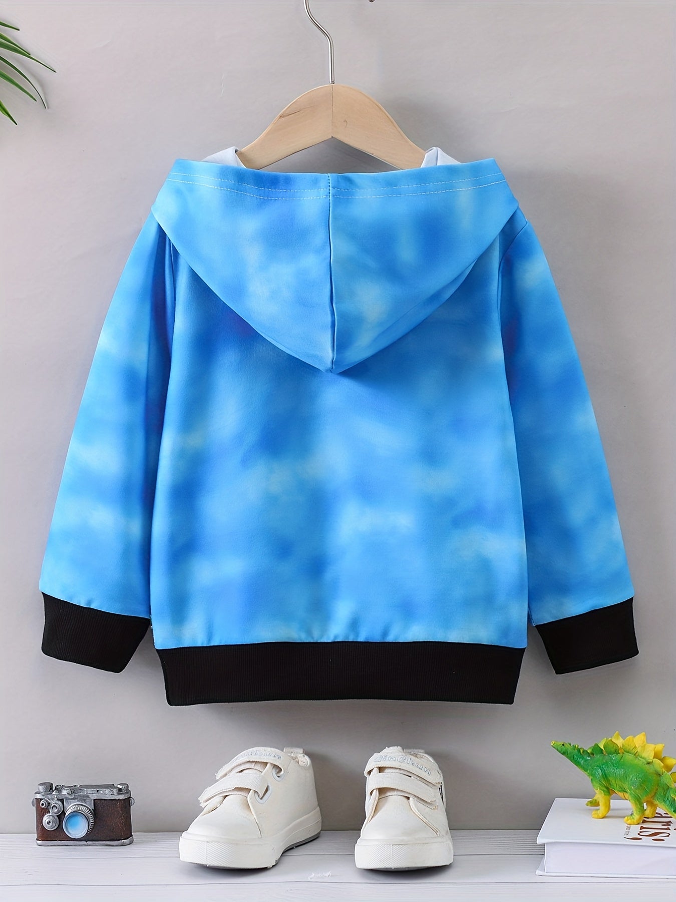 Dino 3D Print Boys Hooded Sweatshirt Spring Fall Long Sleeve Kids Clothing