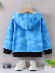 Dino 3D Print Boys Hooded Sweatshirt Spring Fall Long Sleeve Kids Clothing