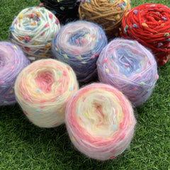 Rainbow Sugar Wool Ball 50g DIY Gradient Hand Mixed Thread Thick Wool Ball