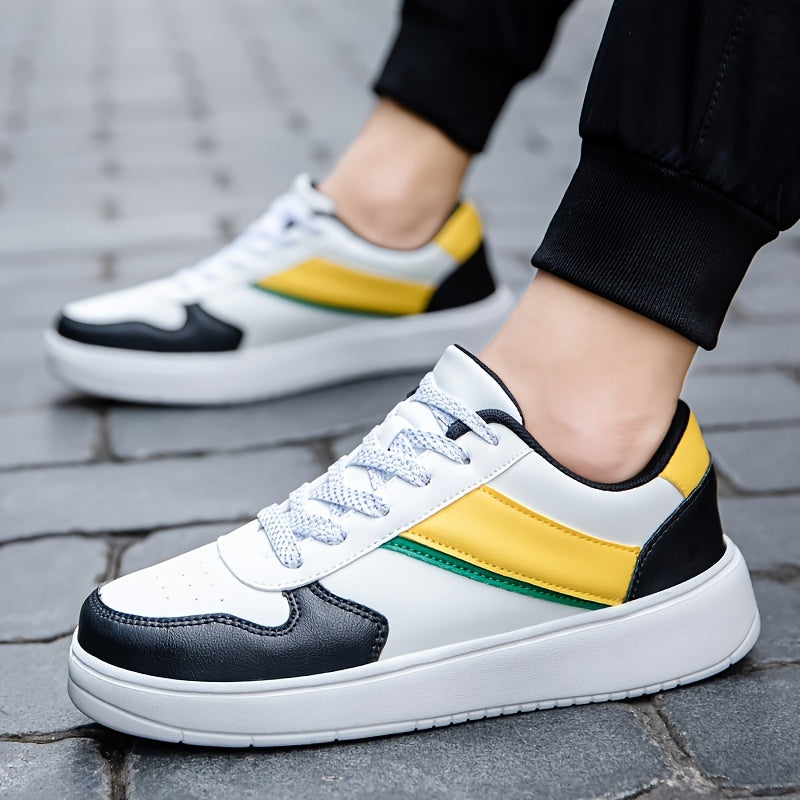Men's Lace Up Skate Sneakers Anti-Skid Comfort Casual Shoes
