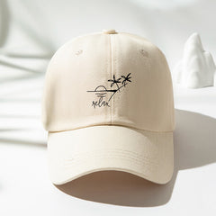 Beige Sunset Scenery Baseball Cap