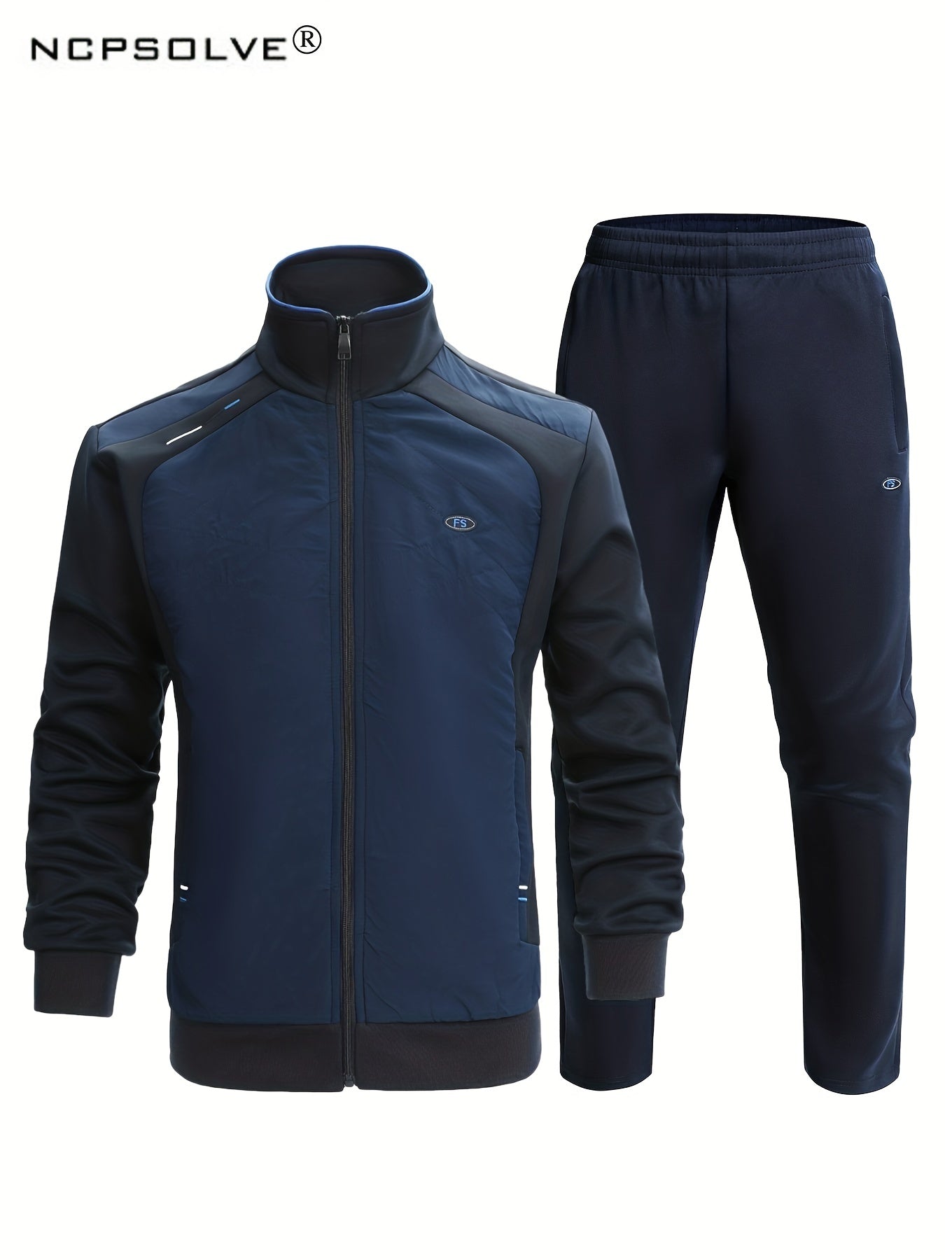 Men's Block Suit & Athletic Pants Set