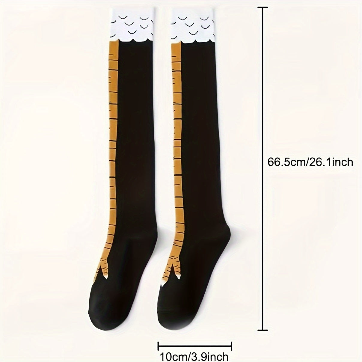 Chicken Feet Pattern Knee High Socks Funny
