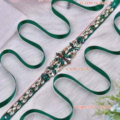Fashionable Glass Beaded Bridal Sash for Wedding Guest