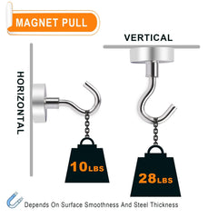 6pcs Magnetic Hooks 25Lbs Neodymium Magnets With Hooks For Hanging
