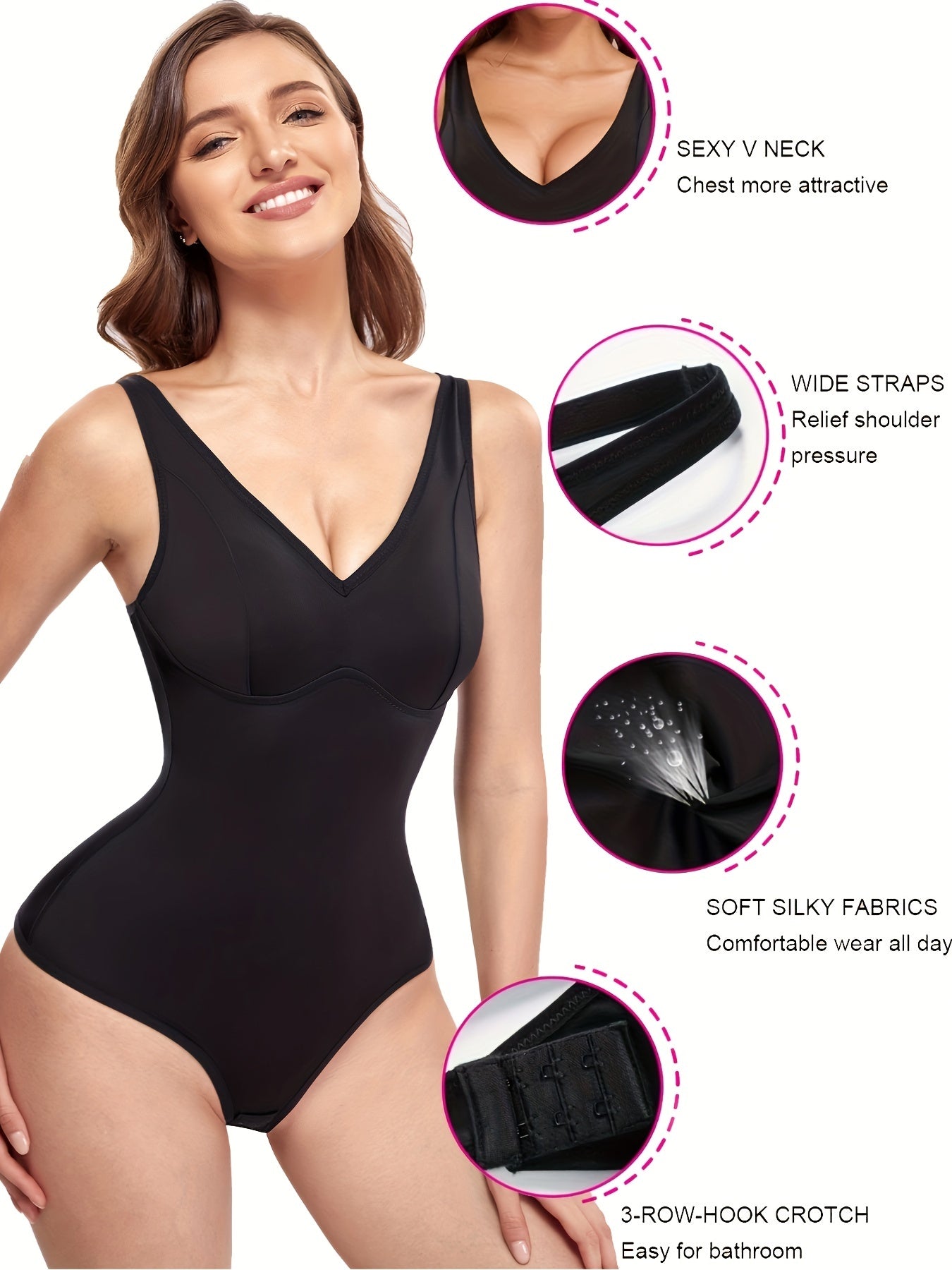 V Neck Tummy Control Slimming Body Shaper Women's Underwear