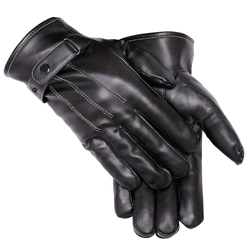 Waterproof Touch Screen PU Leather Gloves For Men And Women