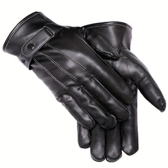 Waterproof Touch Screen PU Leather Gloves For Men And Women
