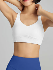 Criss Cross Backless Sports Bra Push Up Yoga Tank Top