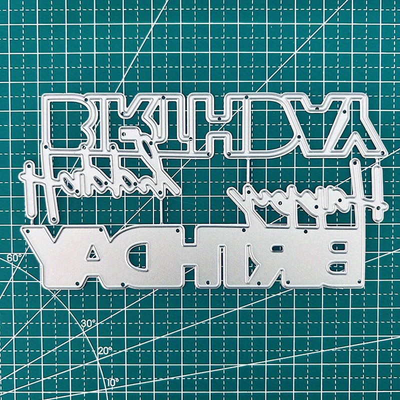 Scrapbooking Cut Die Decorative Stencil Templates Happy Birthday W