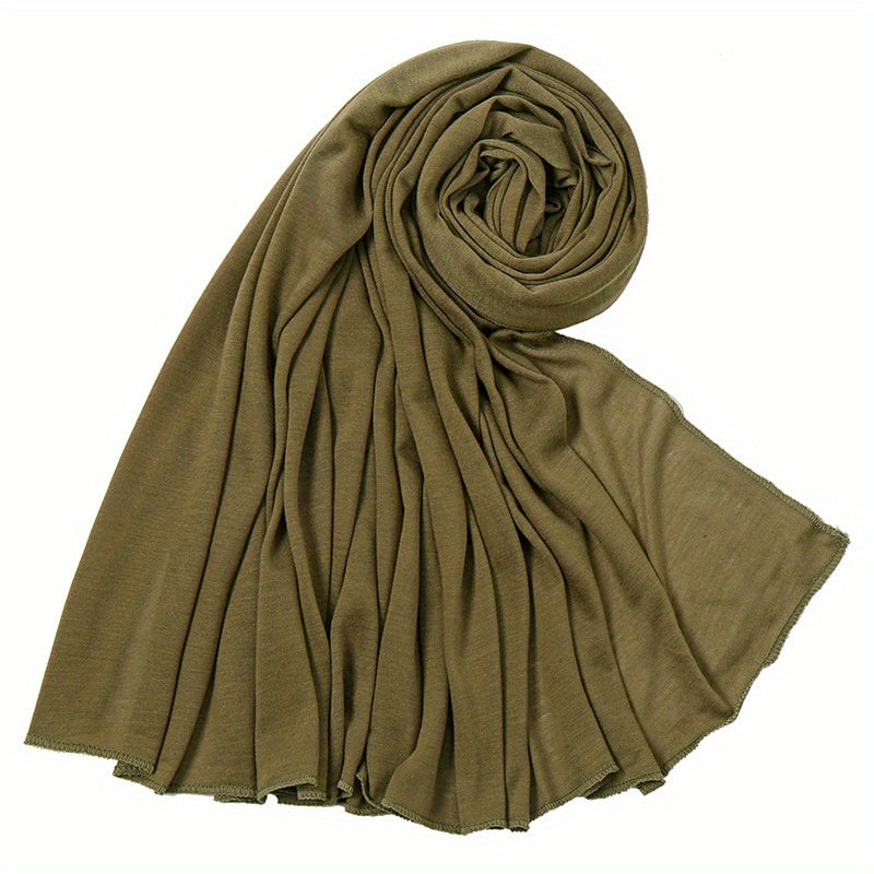Boho Pleated Head Wrap Turban Cap Solid Headscarf Classic Ramadan Hijab Bonnet
