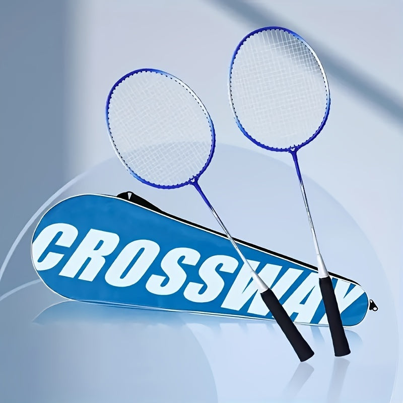 2pcs Aluminum Badminton Racket w/ Bag for Indoor/Outdoor Sports