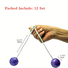 12pcs Clacker Ball Set Vintage Toys for Kids - Party Favours & Stocking Stuffers