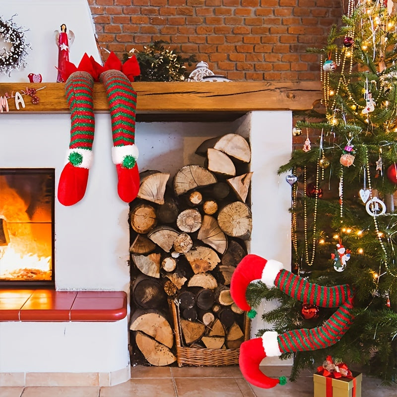 Christmas Elf Leg Decoration Hanging Ornament Tree Decor