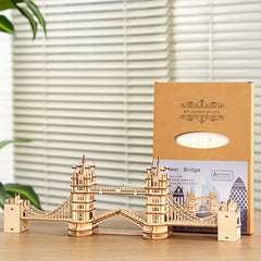 3D Wooden Tower Bridge Puzzle London Landmark Model Educational Toy