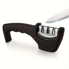 Portable 3 Section Kitchen Scissor Sharpener for Outdoor Camping Cooking